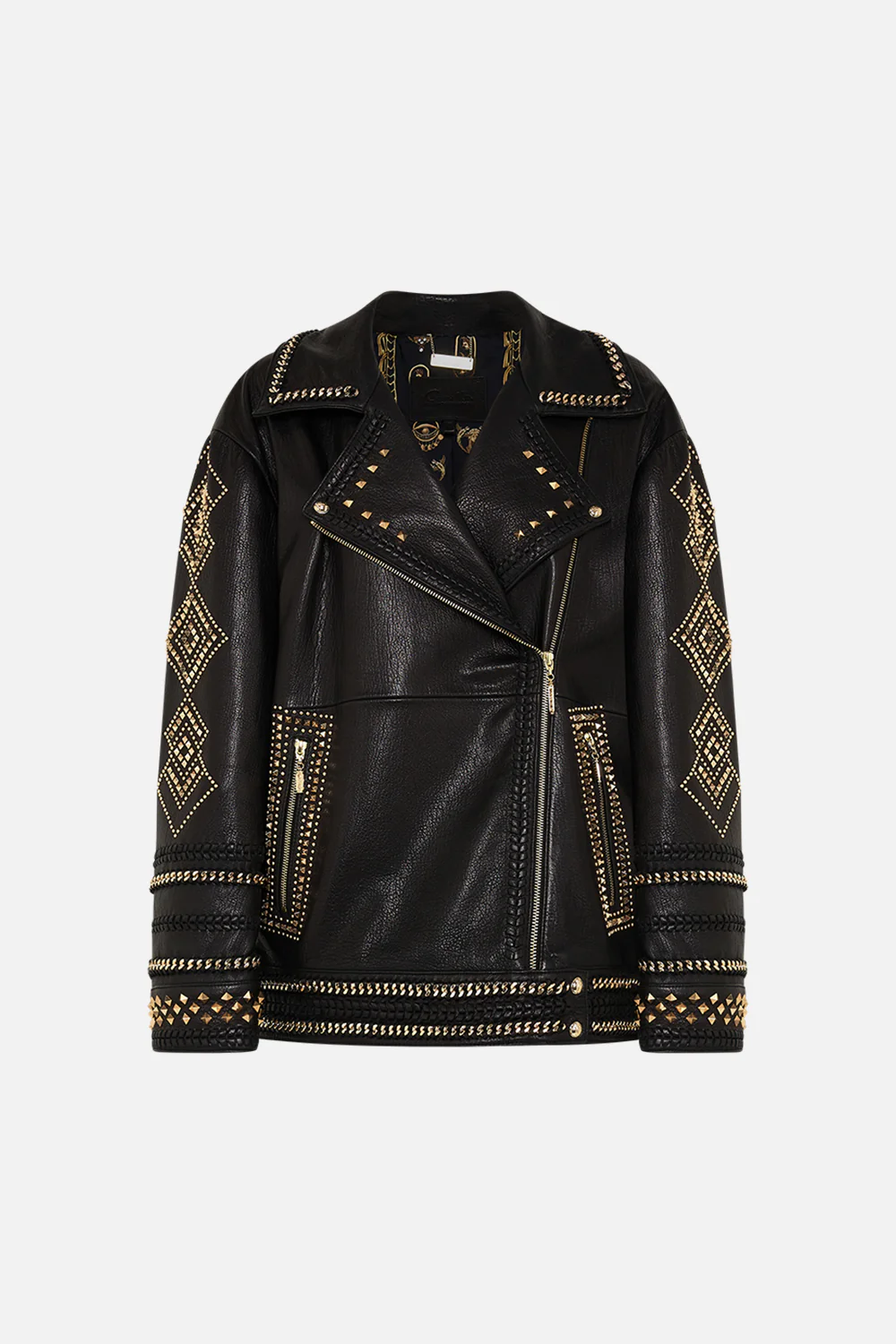 OVERSIZED LEATHER BIKER JACKET THEY CALLED HER NEFERTARI - Image 3