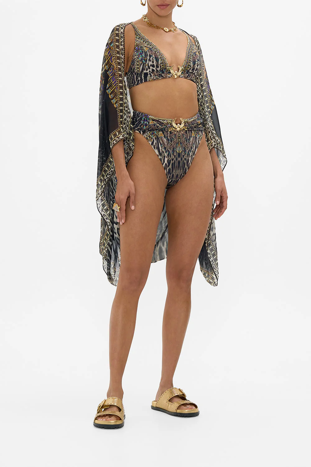 HIGH WAIST PANT WITH TRIM CAT WORSHIP - Image 6