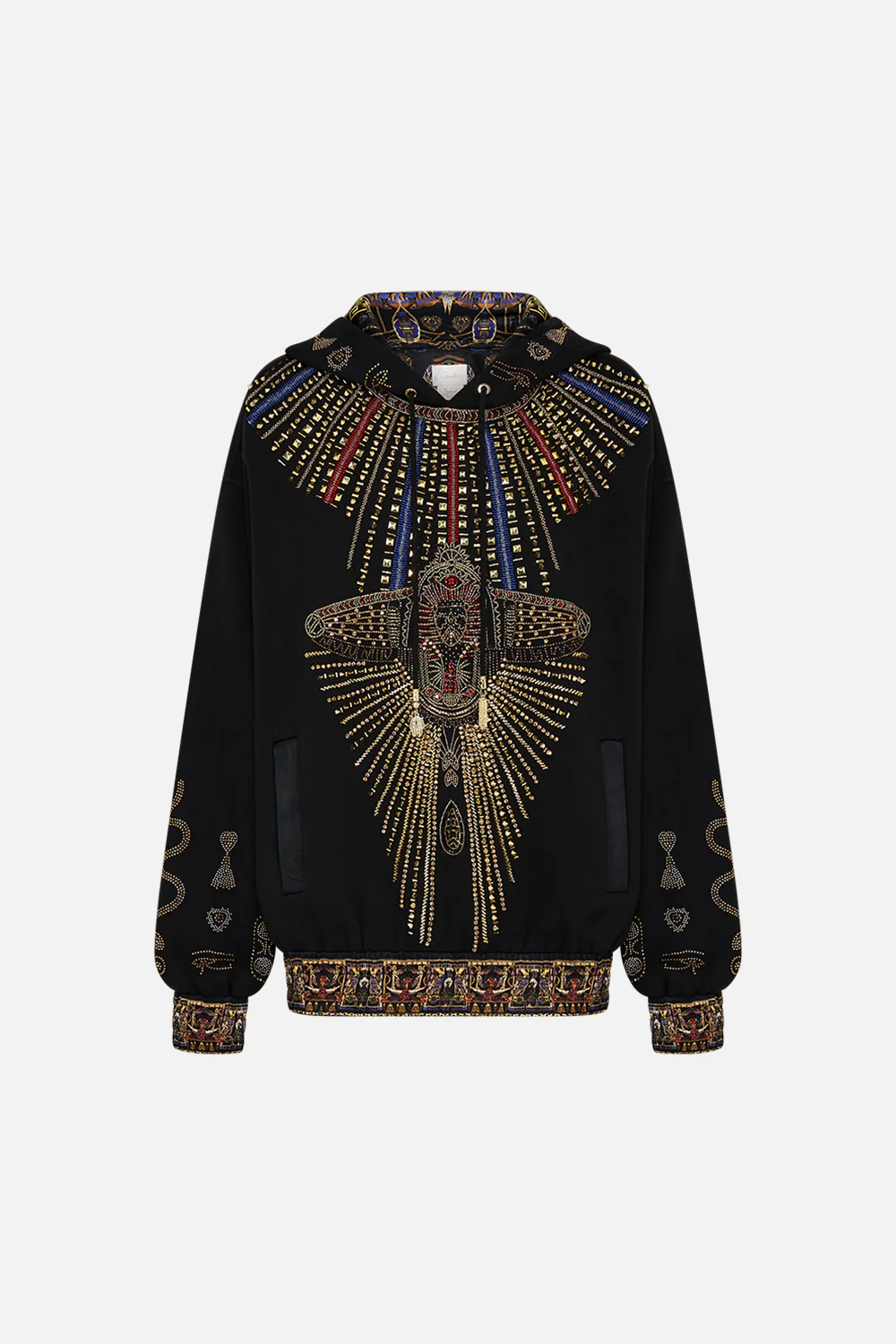 EMBROIDERED HOODIE WITH SIDE POCKETS CARTOUCHE KINGDOM - Image 3