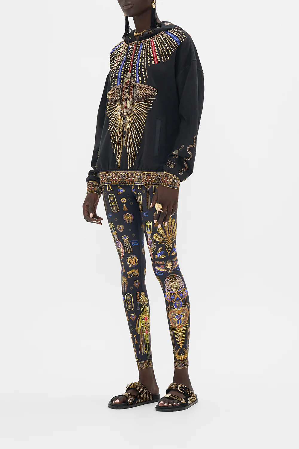 EMBROIDERED HOODIE WITH SIDE POCKETS CARTOUCHE KINGDOM - Image 4