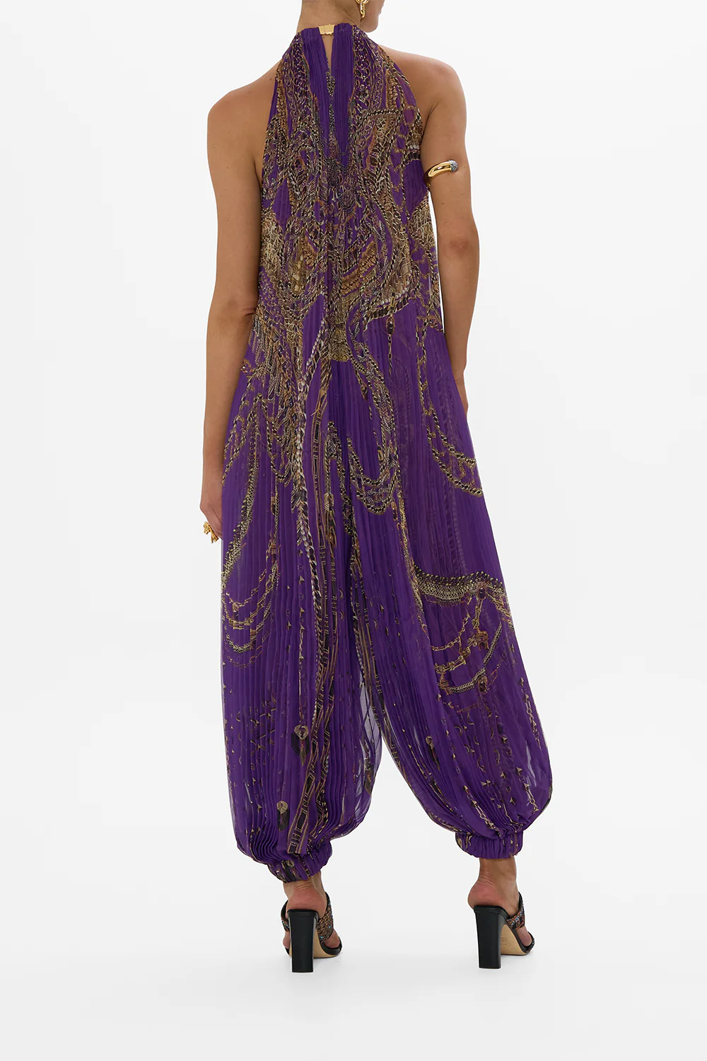PLISSE JUMPSUIT WITH NECKPIECE LUXORLAND LADY - Image 2
