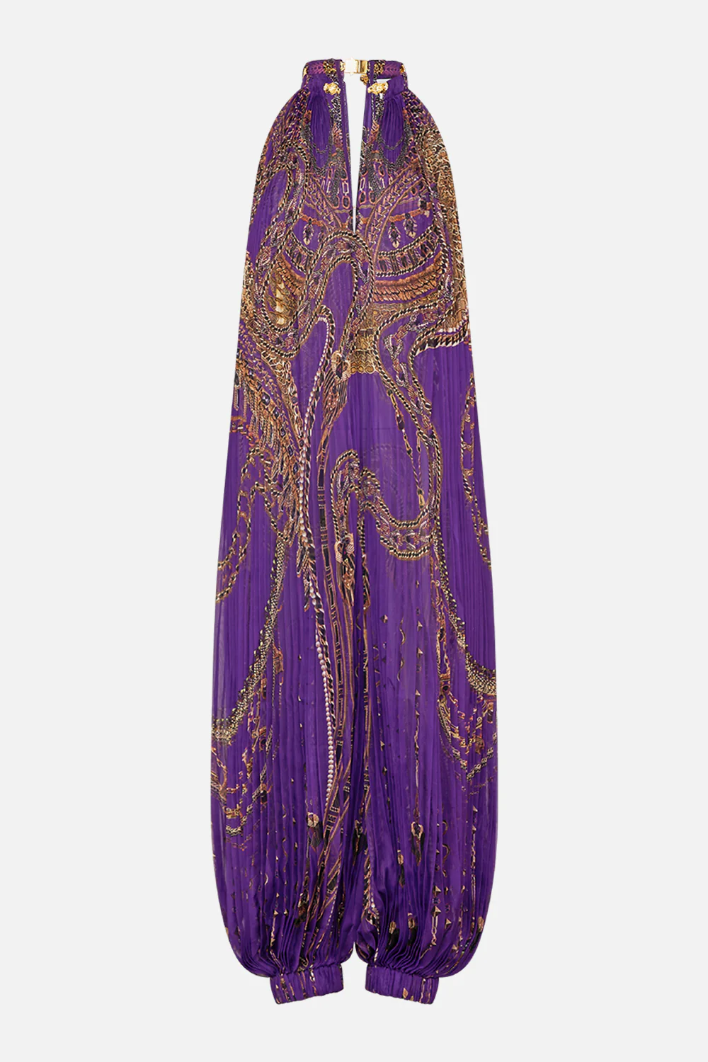 PLISSE JUMPSUIT WITH NECKPIECE LUXORLAND LADY - Image 3