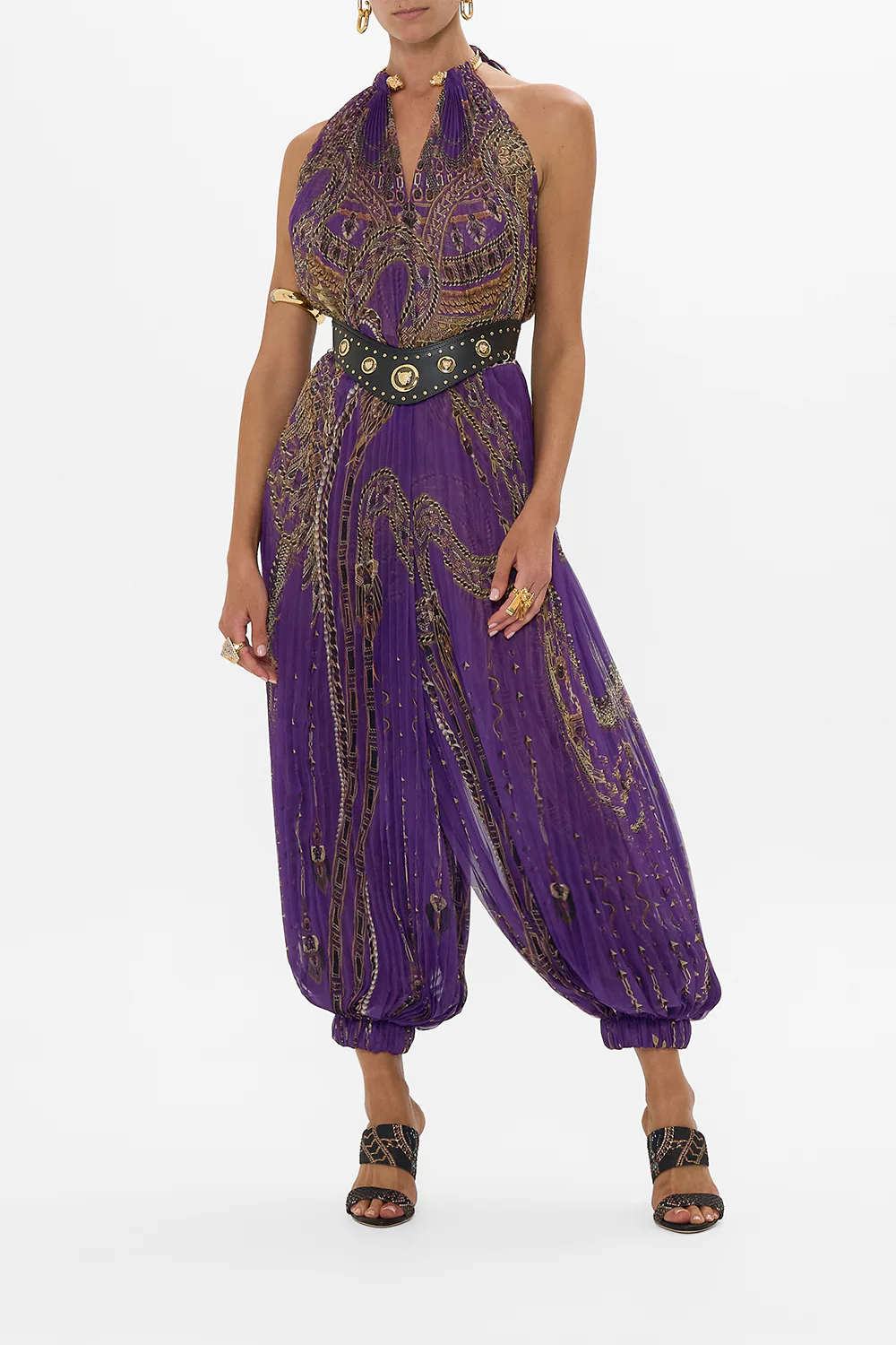 PLISSE JUMPSUIT WITH NECKPIECE LUXORLAND LADY - Image 7