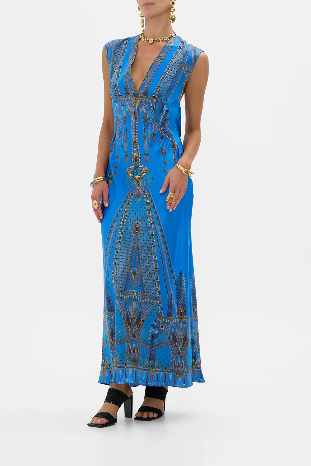 EXTENDED SHOULDER DRESS WITH T BACK ARCHIVAL REVIVAL - Image 4