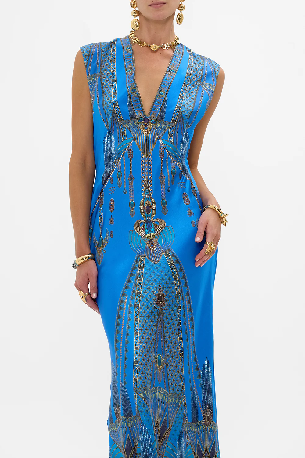 EXTENDED SHOULDER DRESS WITH T BACK ARCHIVAL REVIVAL - Image 5