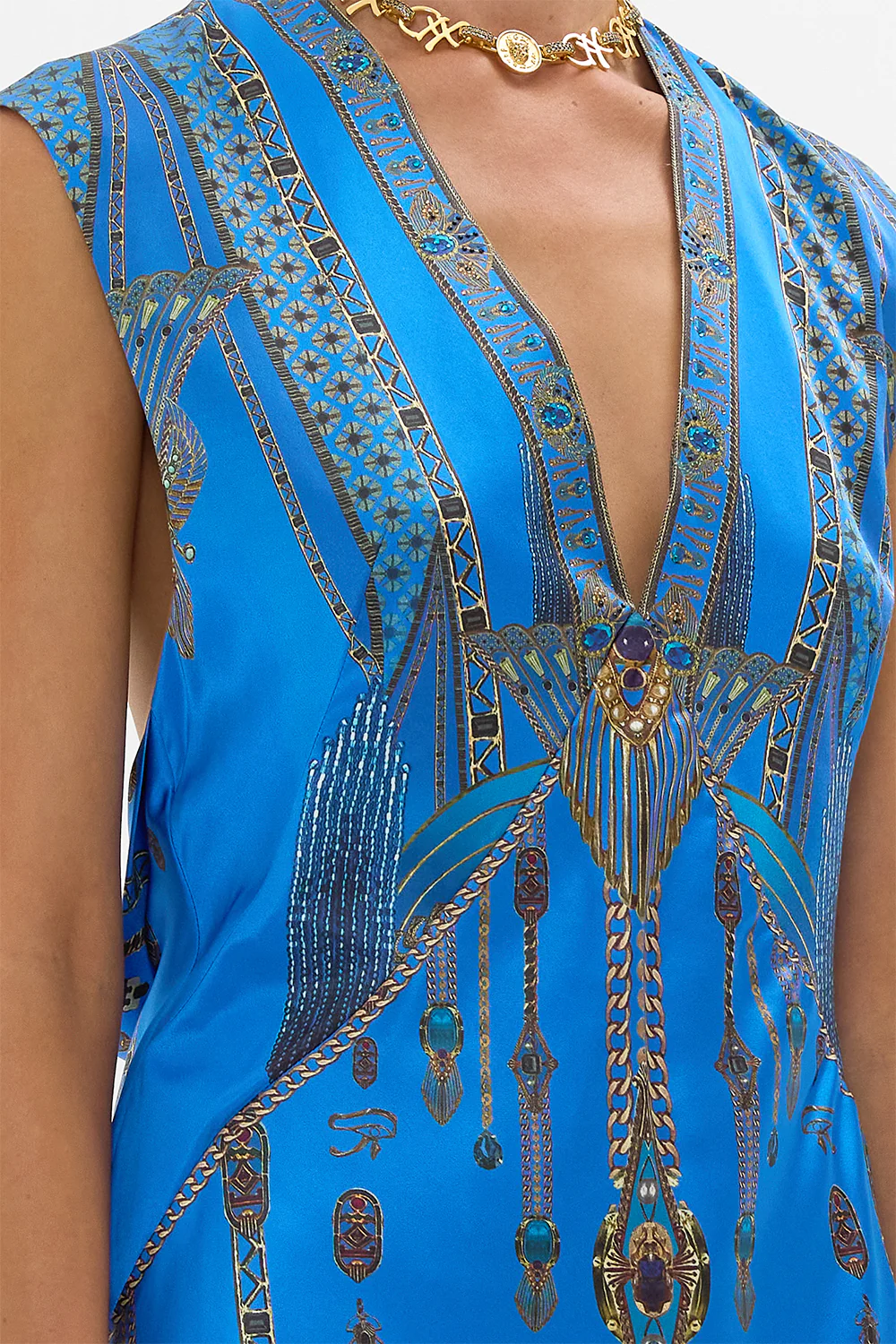 EXTENDED SHOULDER DRESS WITH T BACK ARCHIVAL REVIVAL - Image 6