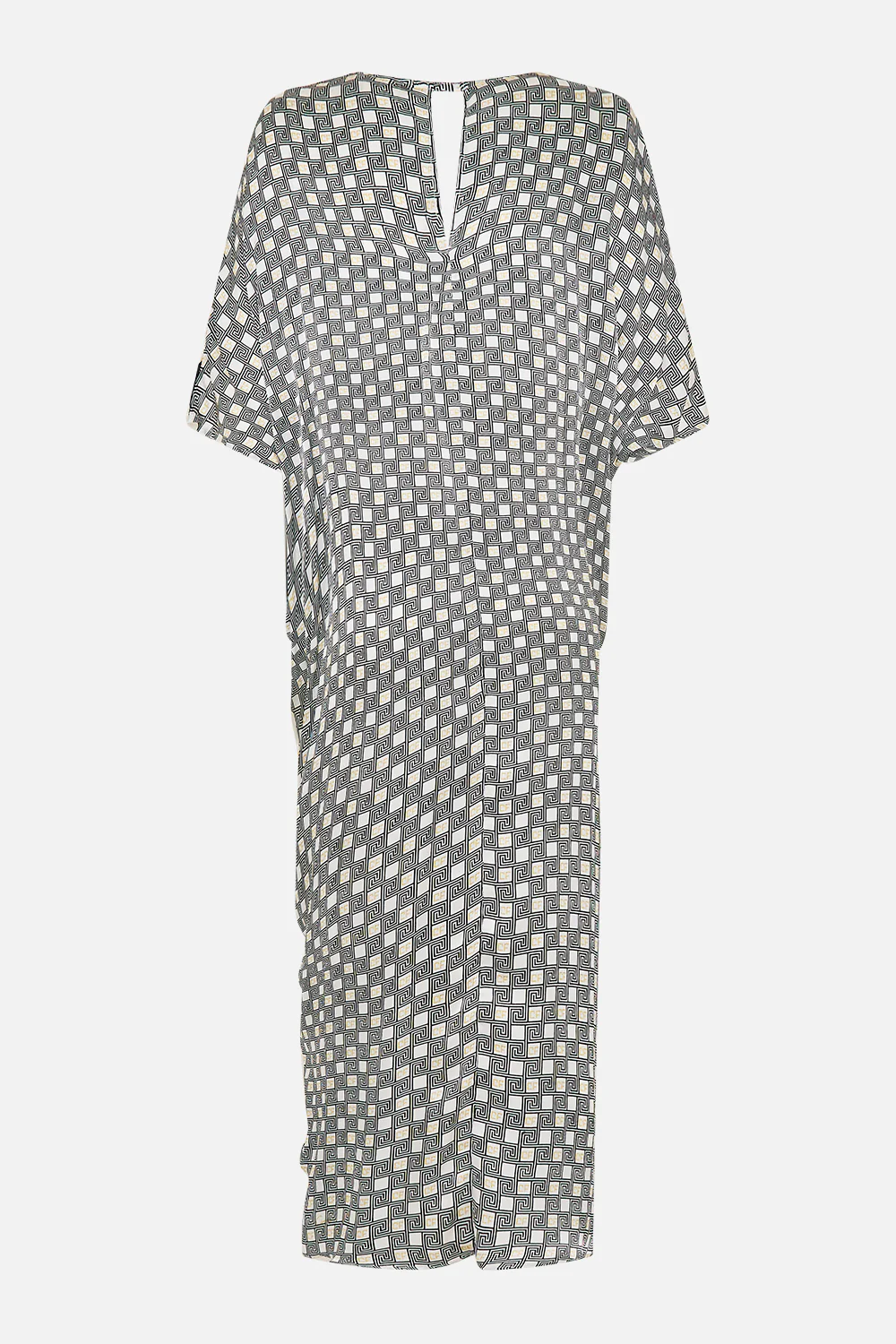 V NECK GATHERED SHOULDER DRAPED KAFTAN TEMPLES OF DENDARA - Image 7