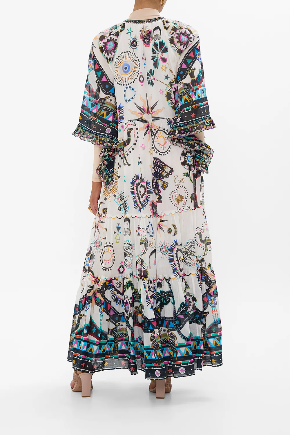 WIDE SLEEVE GATHERED DRESS NUBIAN WONDERLAND - Image 10