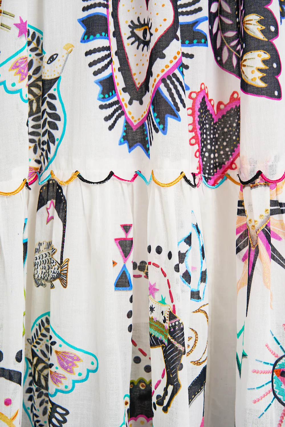WIDE SLEEVE GATHERED DRESS NUBIAN WONDERLAND - Image 6