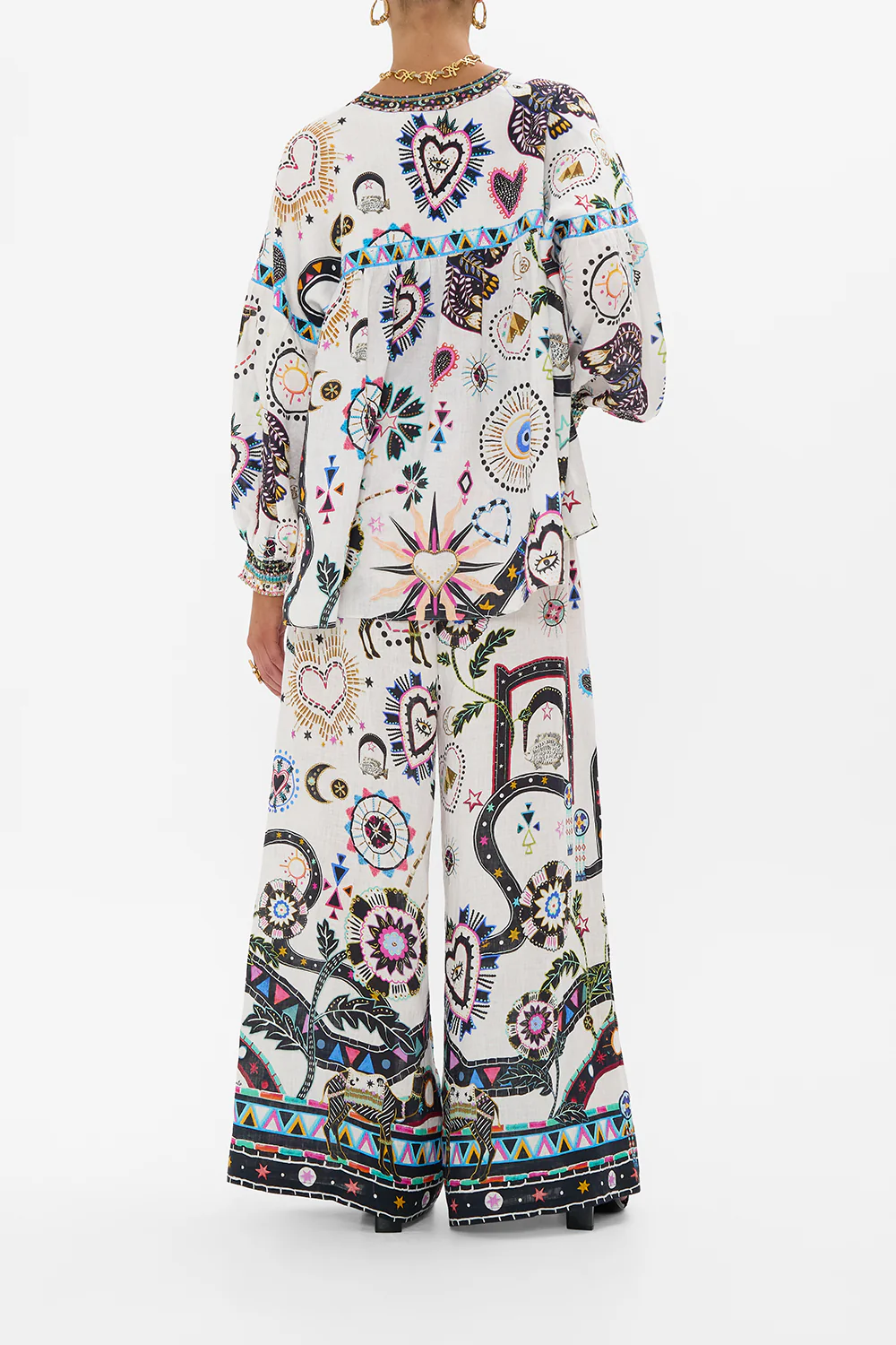 BLOUSON BLOUSE WITH NECK TIE NUBIAN WONDERLAND - Image 2