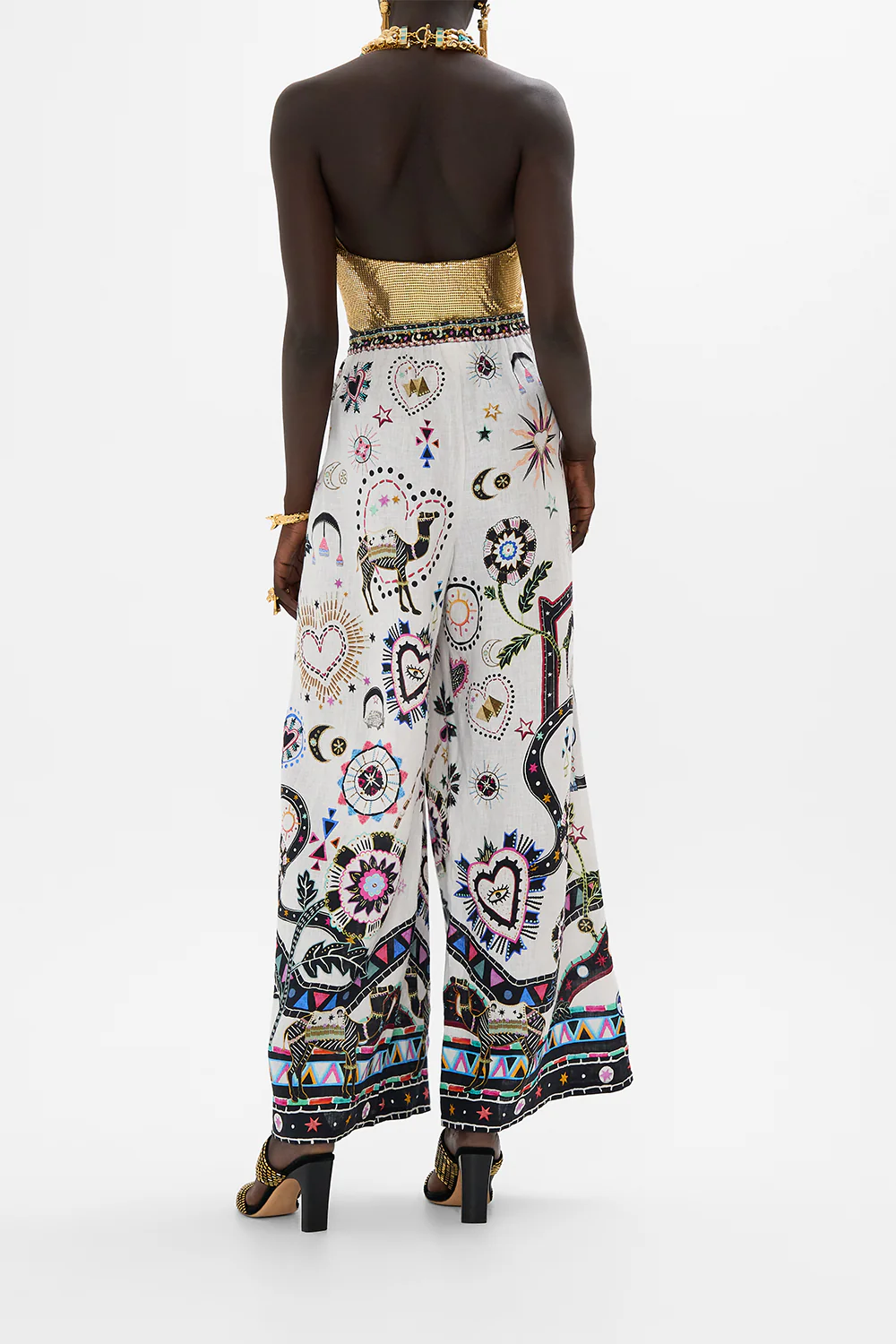 WIDE LEG TROUSER WITH FRONT POCKETS NUBIAN WONDERLAND - Image 2