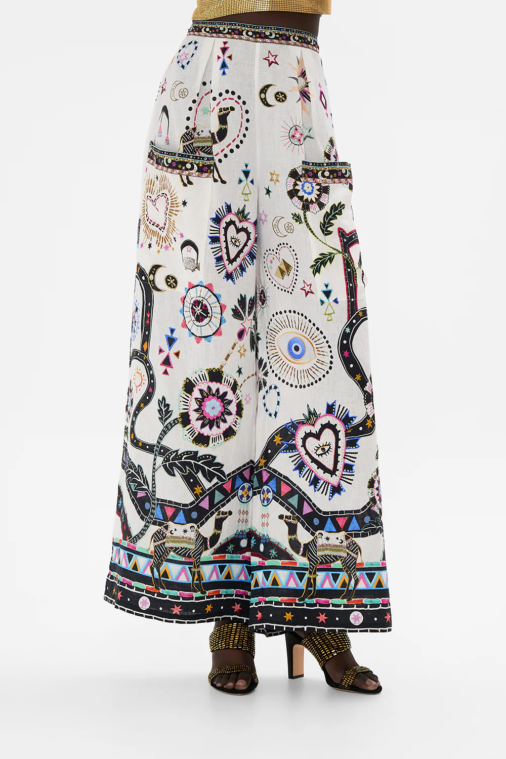 WIDE LEG TROUSER WITH FRONT POCKETS NUBIAN WONDERLAND - Image 5