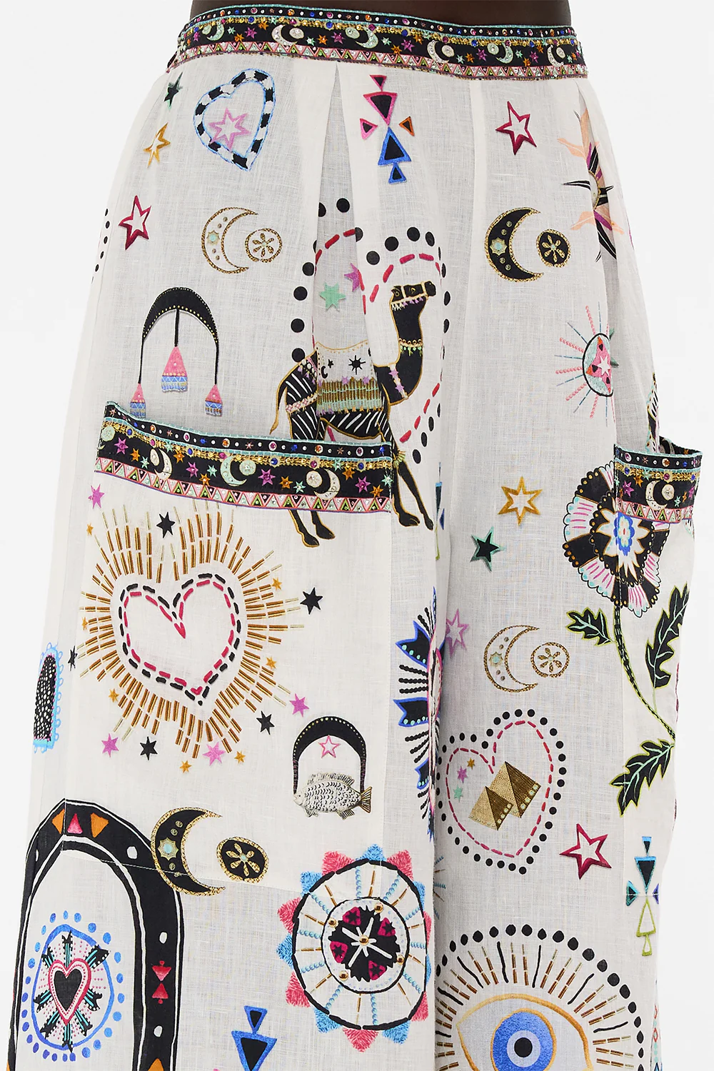 WIDE LEG TROUSER WITH FRONT POCKETS NUBIAN WONDERLAND - Image 6