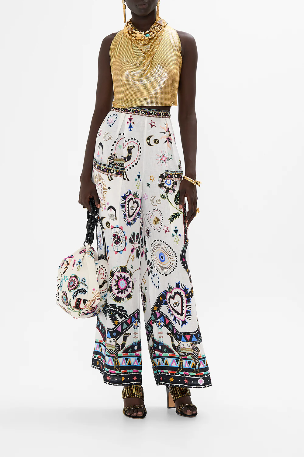 WIDE LEG TROUSER WITH FRONT POCKETS NUBIAN WONDERLAND - Image 7