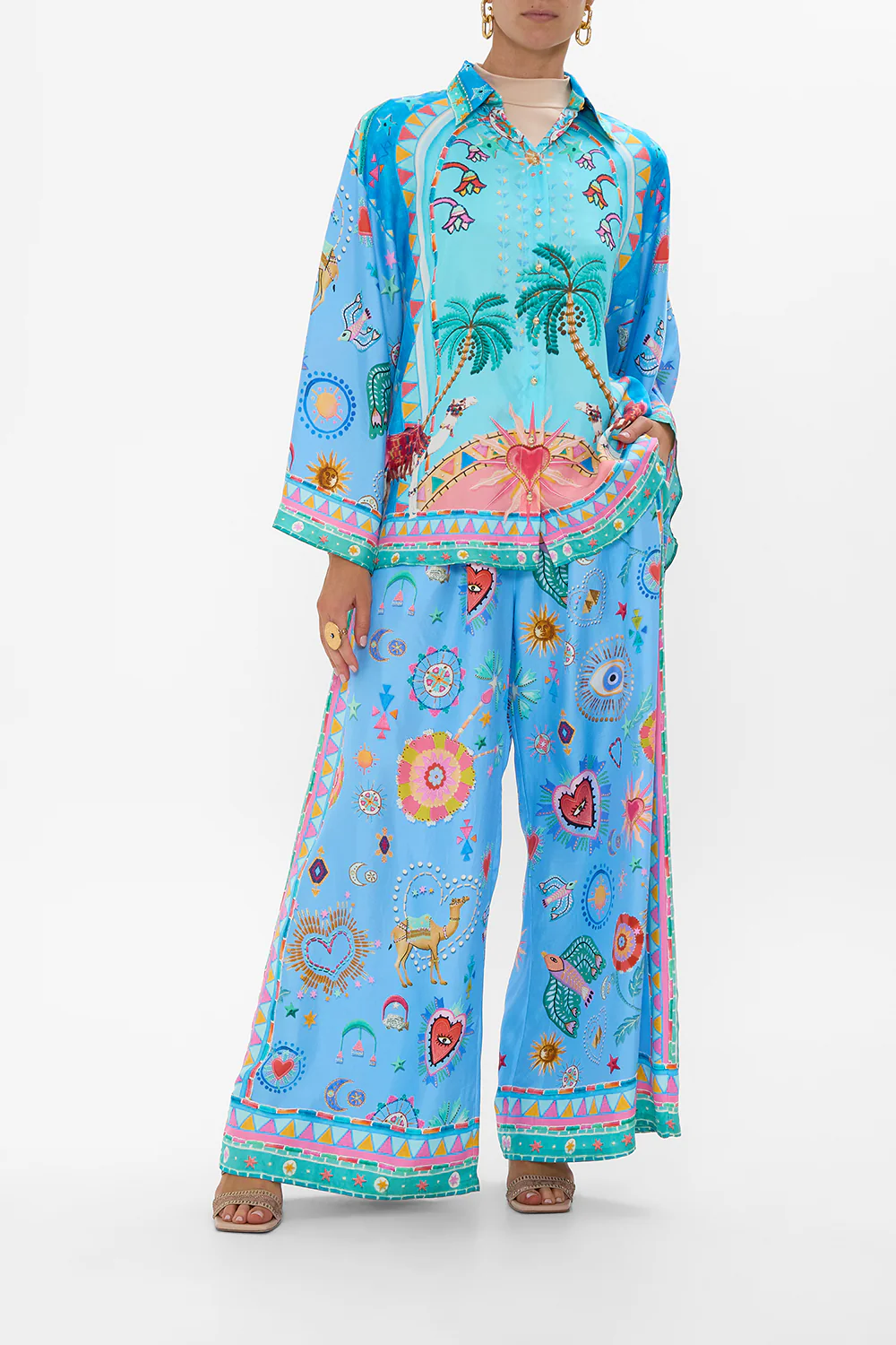 TUCK FRONT PANT A PAINTED VILLAGE - Image 10