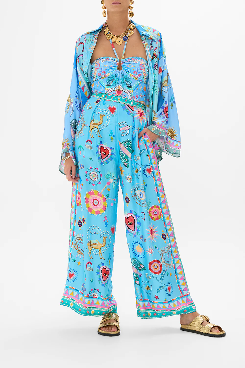TUCK FRONT PANT A PAINTED VILLAGE - Image 8