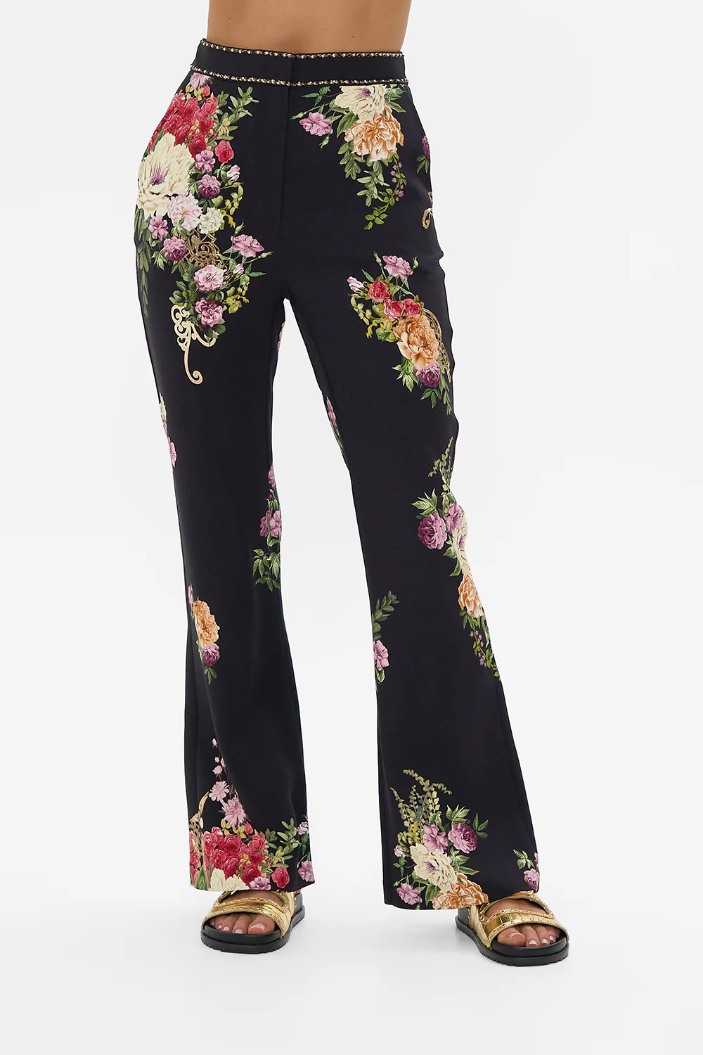 FULL LENGTH FLARED PANT ADORNED IN ALEXANDRIA - Image 5