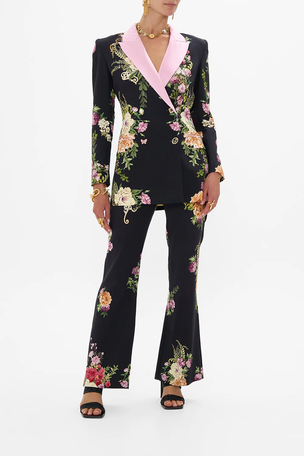 FULL LENGTH FLARED PANT ADORNED IN ALEXANDRIA - Image 6