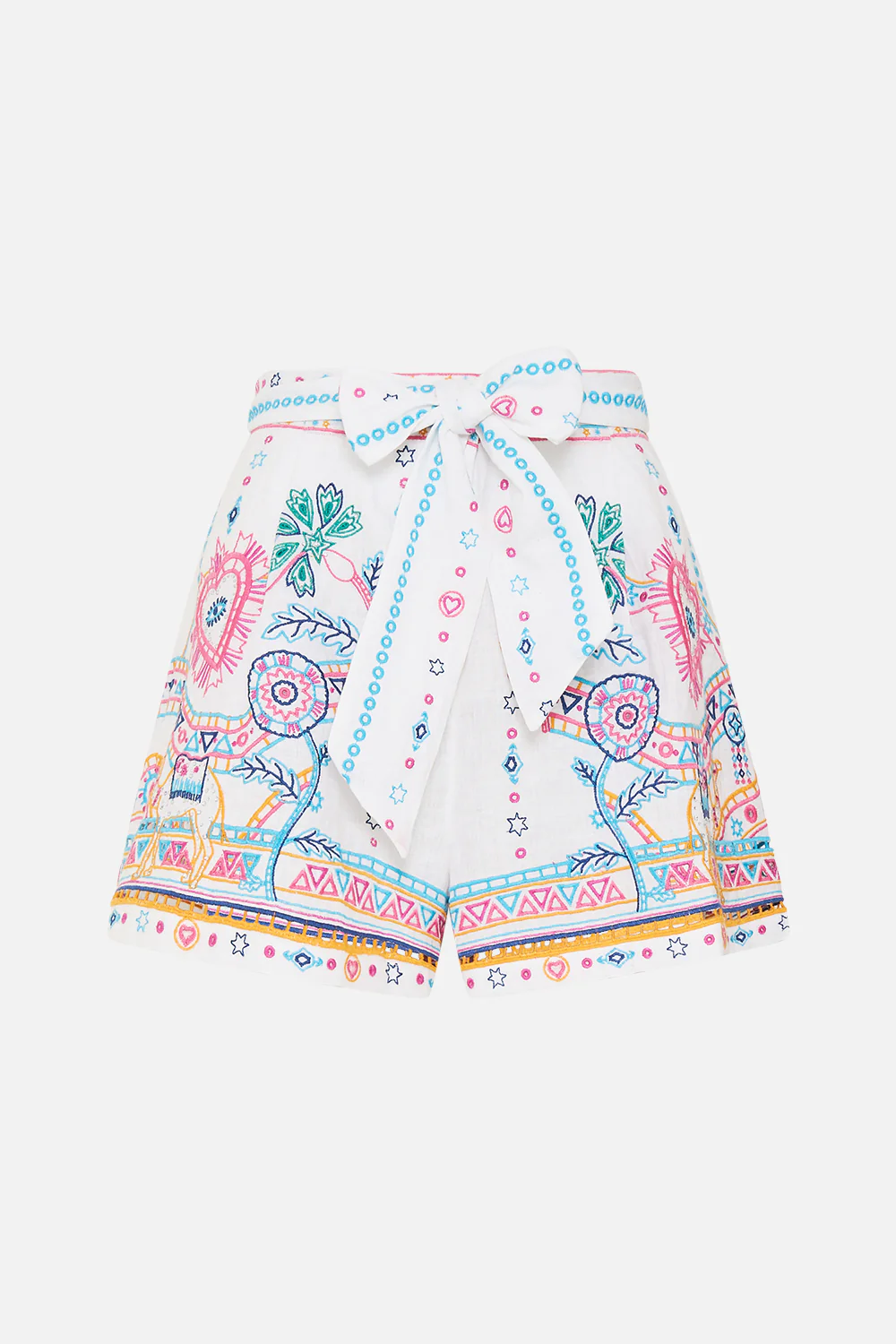 TUCK FRONT SHORT WITH BELT LIVING IN COLOUR - Image 3