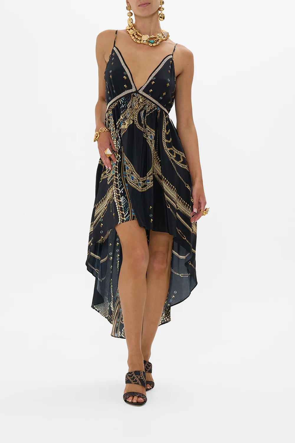 STRAPPY HIGH LOW DRESS WITH POCKETS CALL ME CLEOPATRA