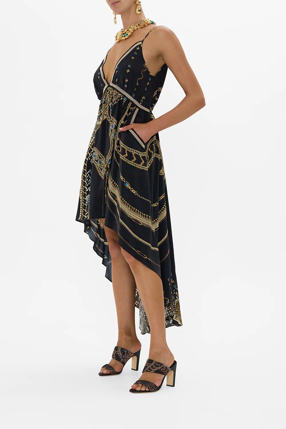 STRAPPY HIGH LOW DRESS WITH POCKETS CALL ME CLEOPATRA - Image 4
