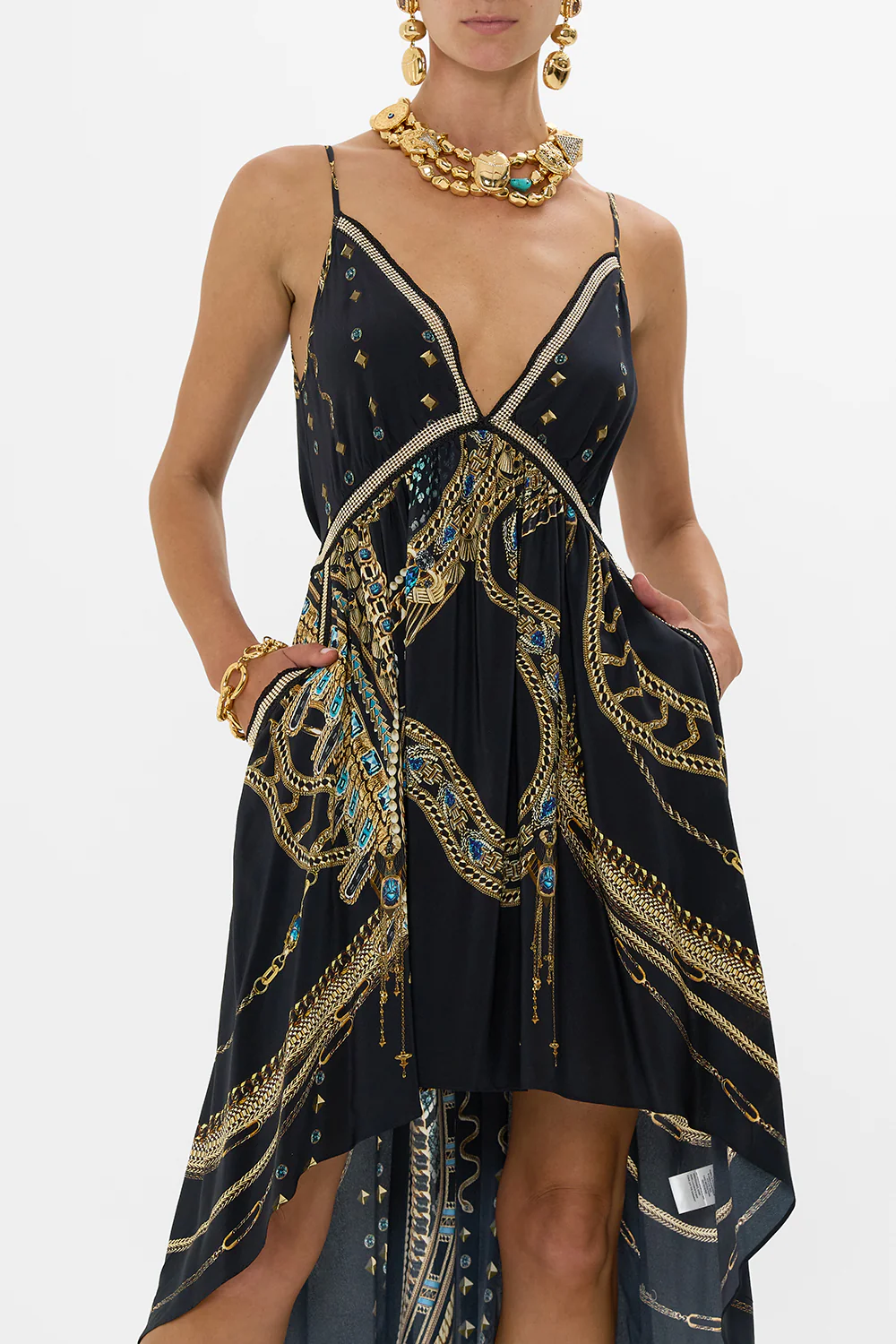 STRAPPY HIGH LOW DRESS WITH POCKETS CALL ME CLEOPATRA - Image 5