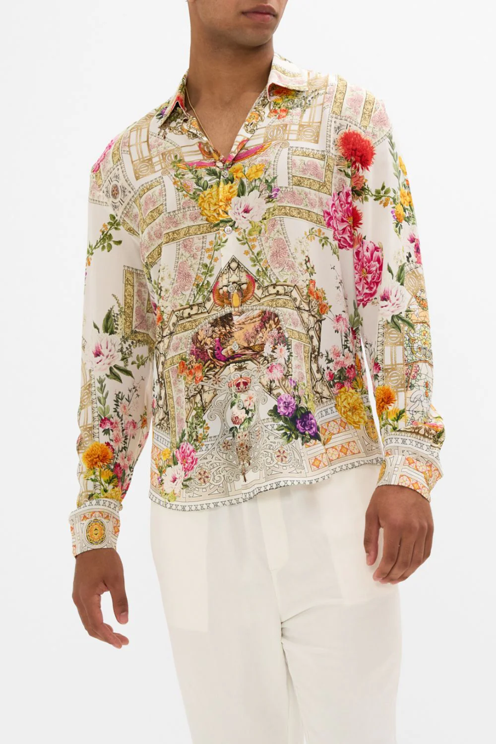 COLLARED LONG SLEEVE SHIRT EGYPTIAN ROSE - Image 5