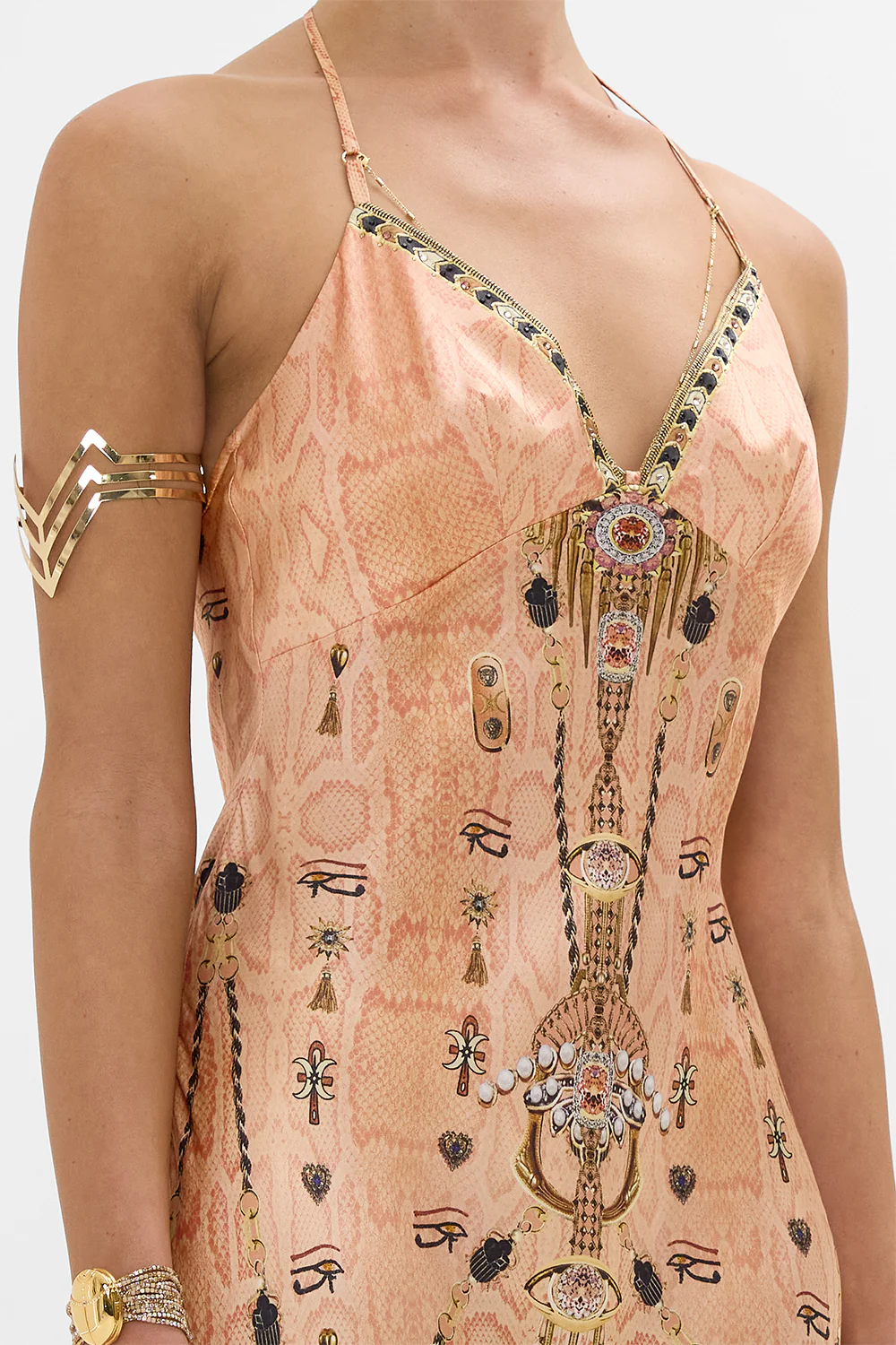 CHAIN DETAIL SLIP DRESS KINGDOM OF HEIROGLYPHS - Image 6
