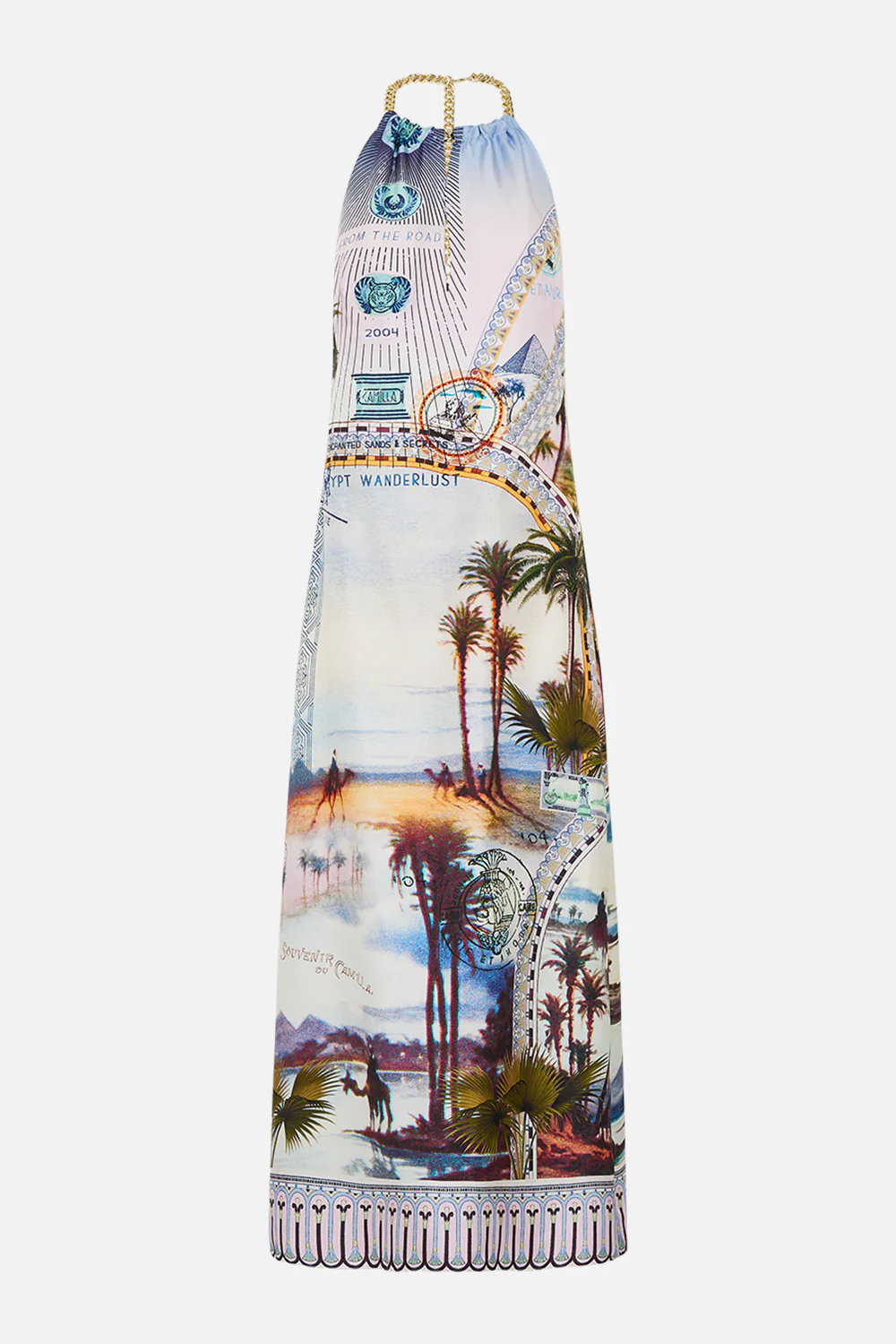 LOW BACK LONG DRESS WITH NECK HARDWARE CALL ME IN CAIRO - Image 3