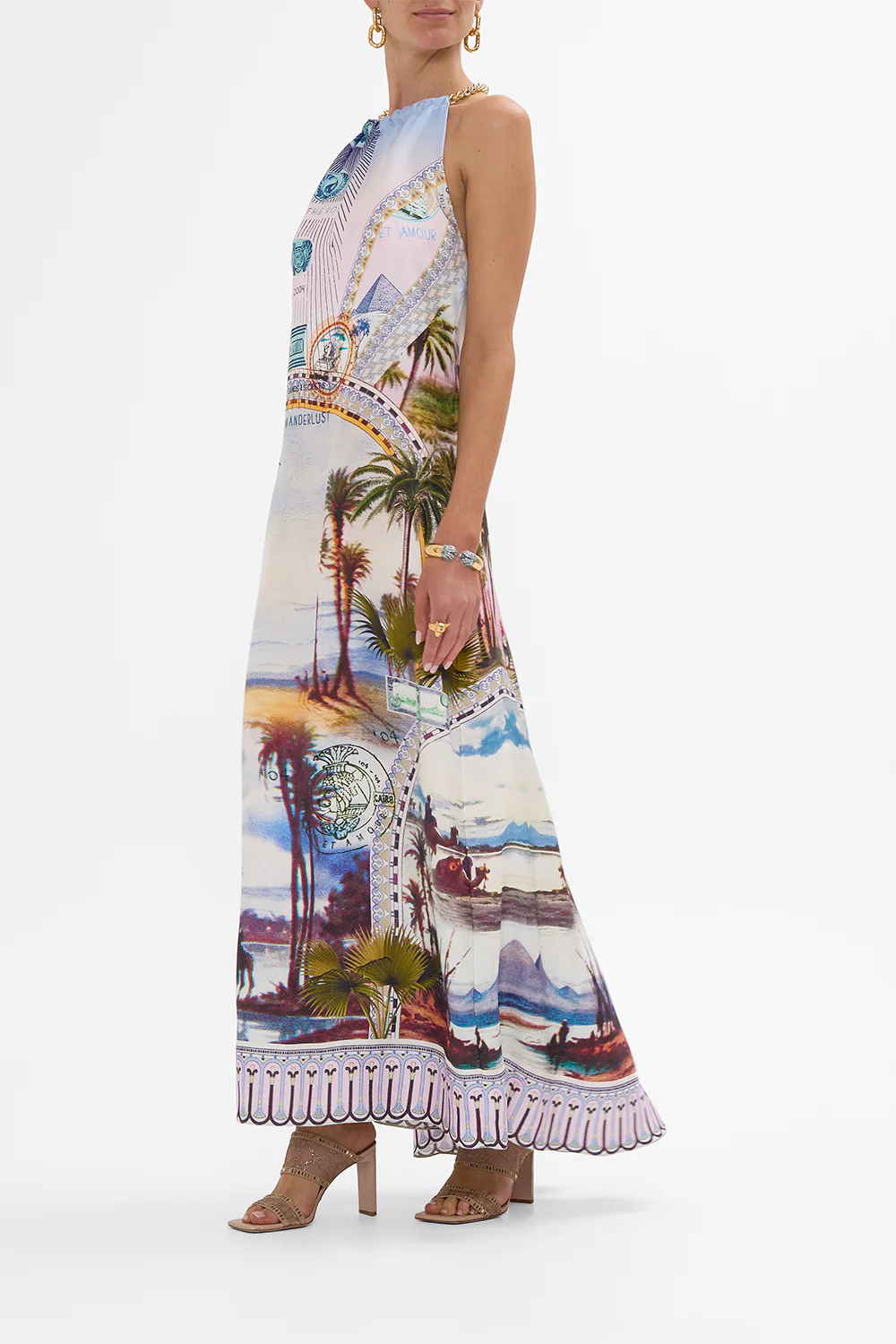 LOW BACK LONG DRESS WITH NECK HARDWARE CALL ME IN CAIRO - Image 4
