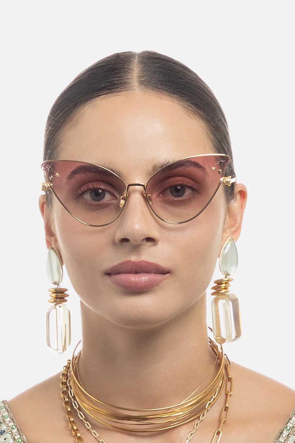 HEAD IN THE CLOUDS SUNGLASSES GOLD / PEARL - Image 4