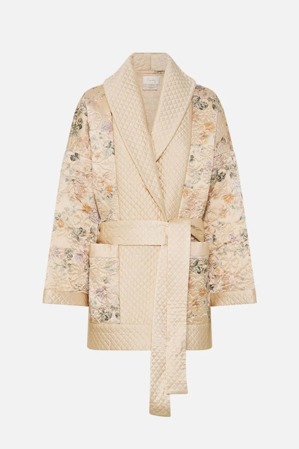 QUILTED ROLL COLLAR COAT ADORNED IN ANTIQUITY - Image 3