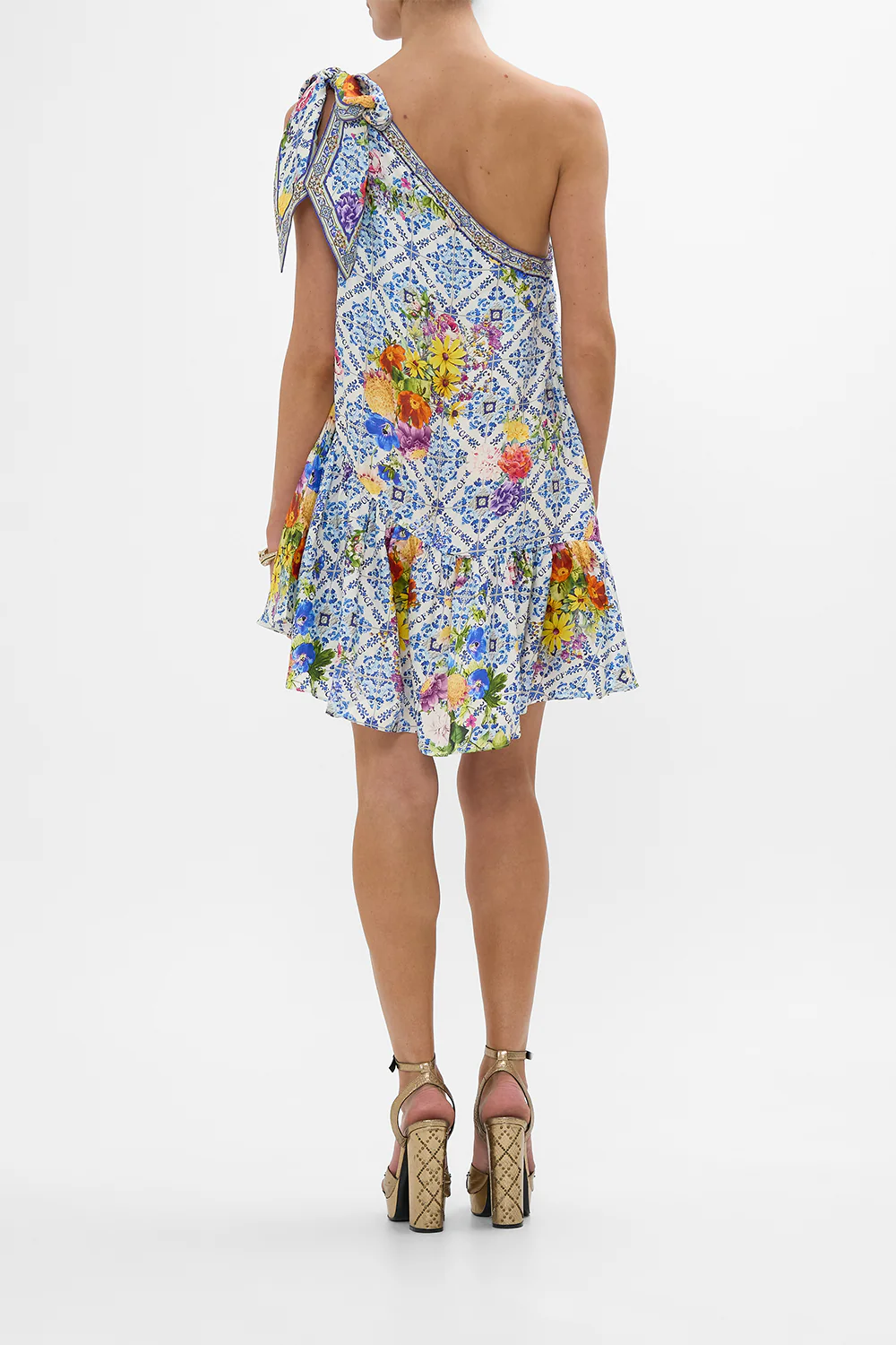 TIE ONE SHOULDER SHORT DRESS WALL TO WALL WONDERS - Image 2