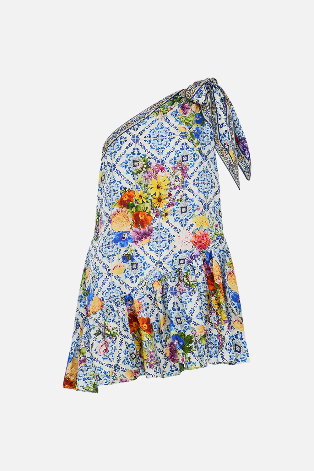 TIE ONE SHOULDER SHORT DRESS WALL TO WALL WONDERS - Image 3