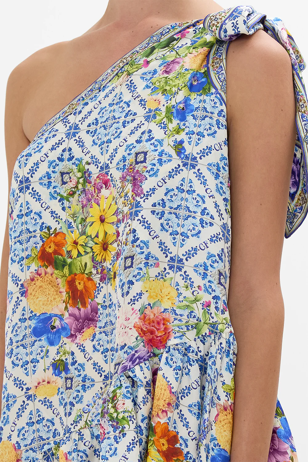 TIE ONE SHOULDER SHORT DRESS WALL TO WALL WONDERS - Image 6