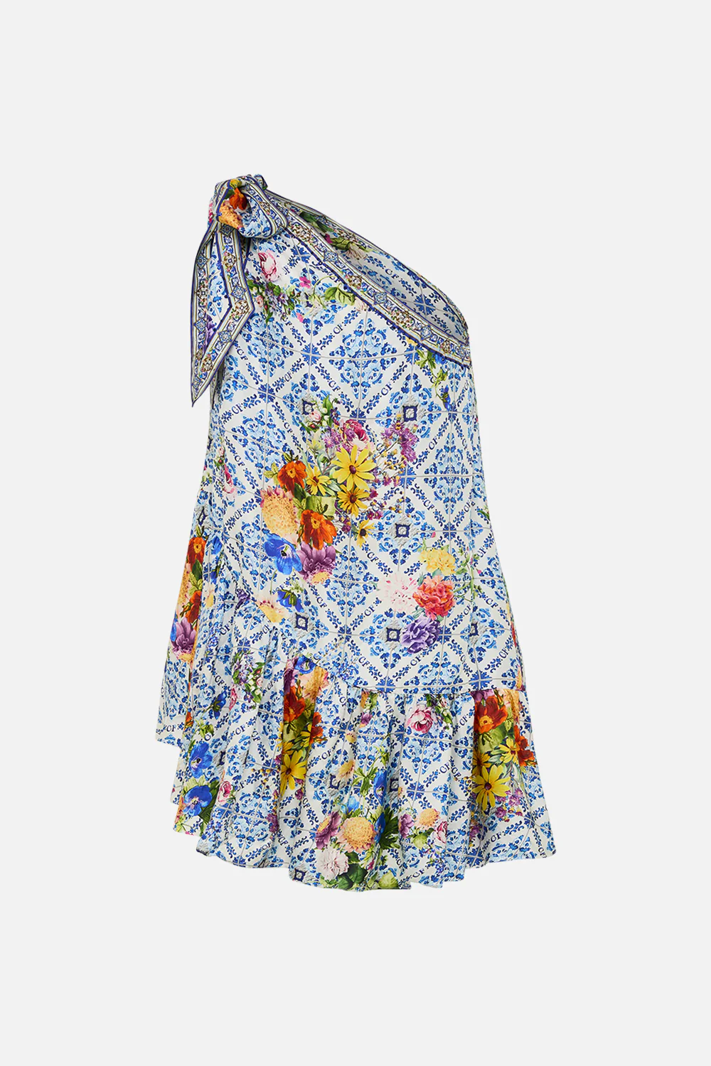 TIE ONE SHOULDER SHORT DRESS WALL TO WALL WONDERS - Image 7