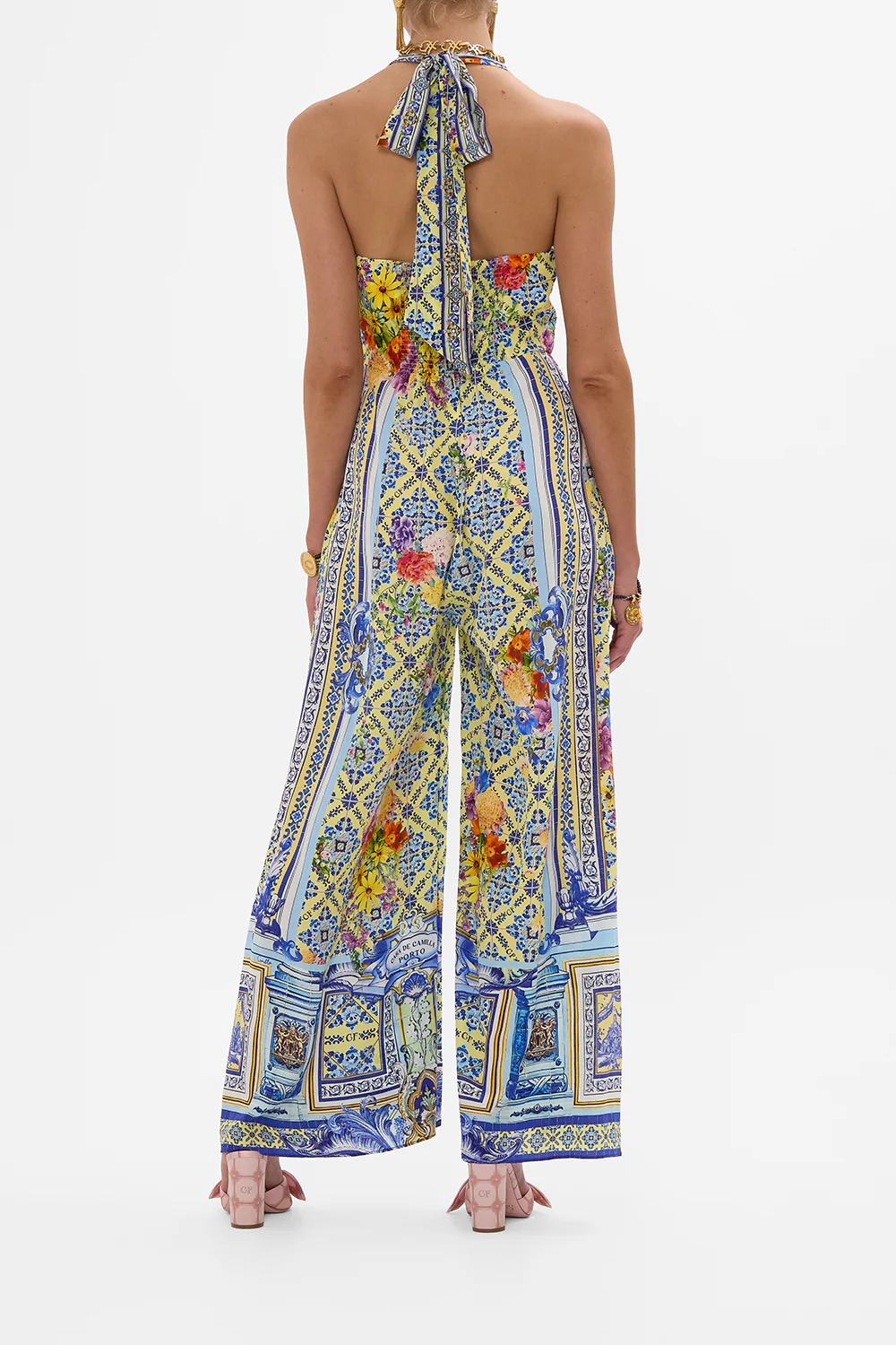 HALTERNECK JUMPSUIT WITH TIE NECK WALL TO WALL WONDERS - Image 2