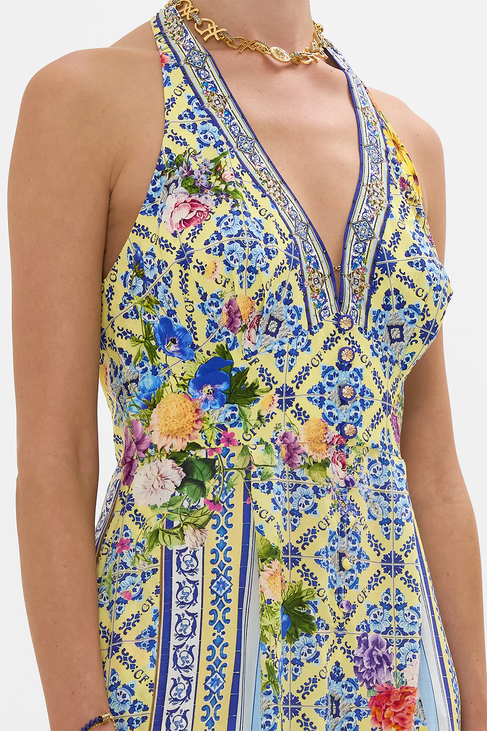 HALTERNECK JUMPSUIT WITH TIE NECK WALL TO WALL WONDERS - Image 6
