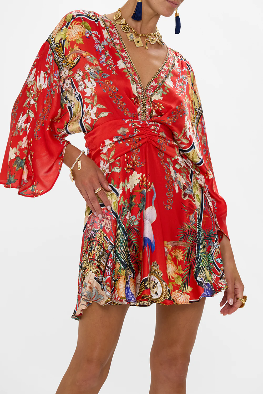 KIMONO SLEEVE MINI DRESS LISBOA LUXE - Image 5