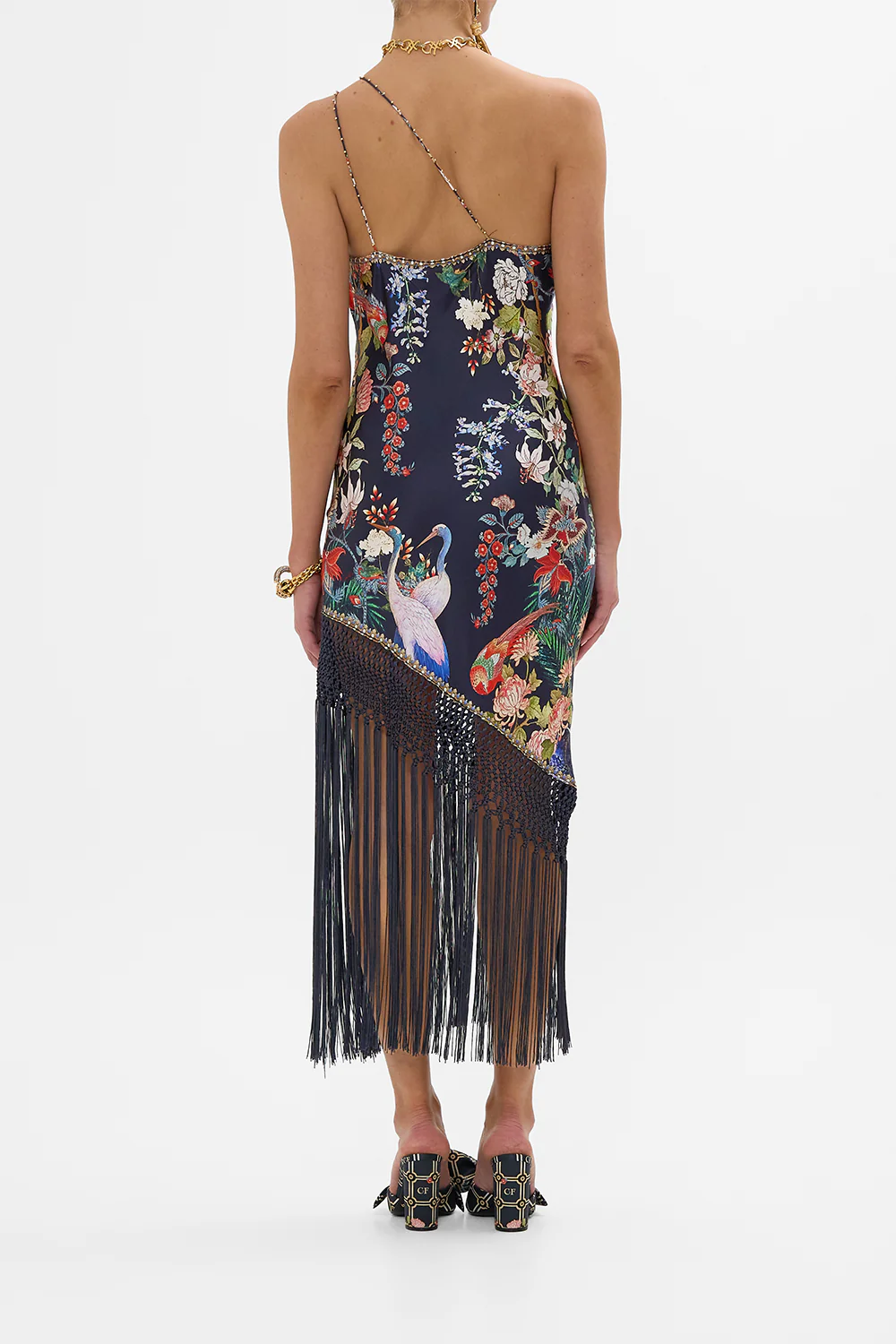ONE SHOULDER DRESS WITH MACRAME FRINGING PALACIO POETRY - Image 2