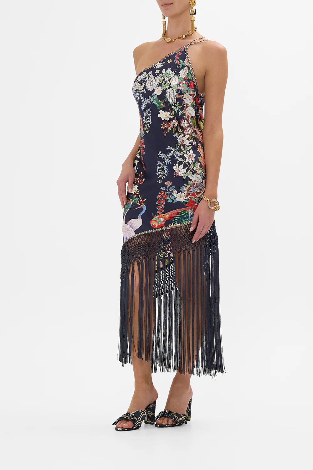 ONE SHOULDER DRESS WITH MACRAME FRINGING PALACIO POETRY - Image 4