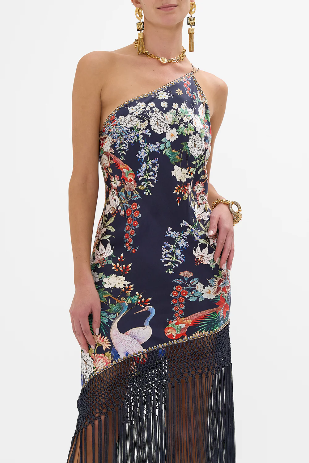 ONE SHOULDER DRESS WITH MACRAME FRINGING PALACIO POETRY - Image 5