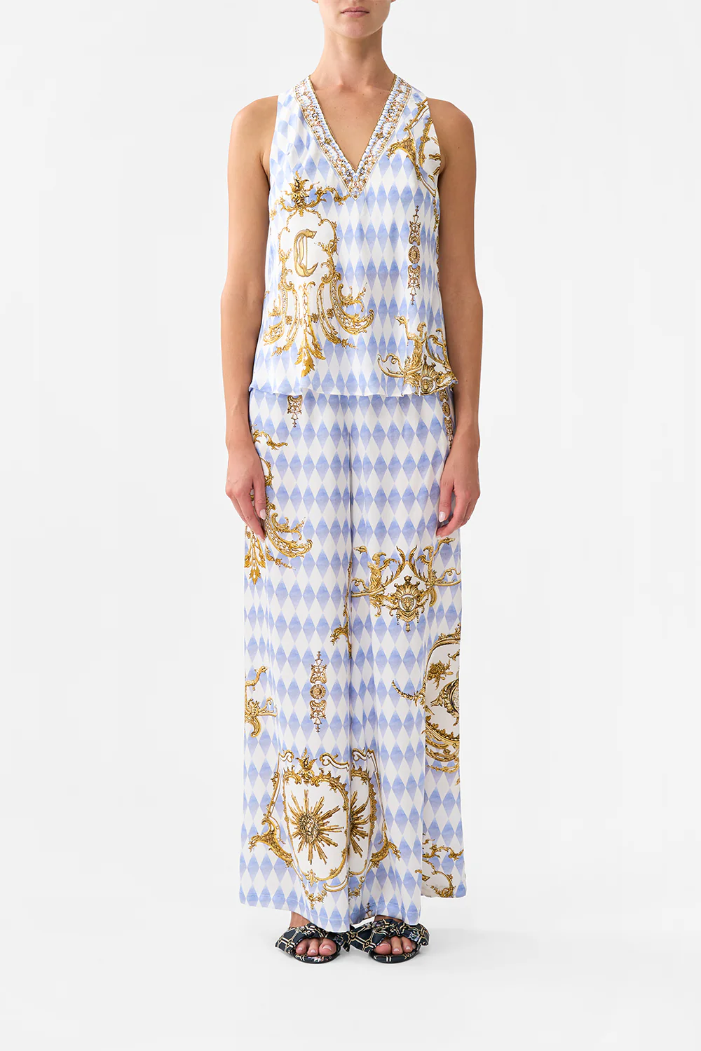 V NECK TOP WITH KNOT BACK THRONE GAMES
