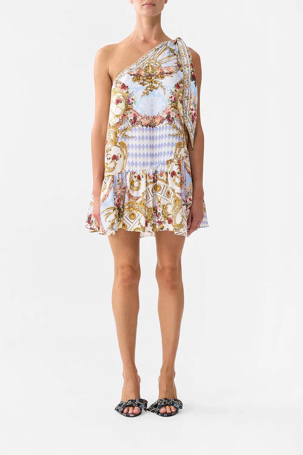 TIE ONE SHOULDER SHORT DRESS THRONE GAMES