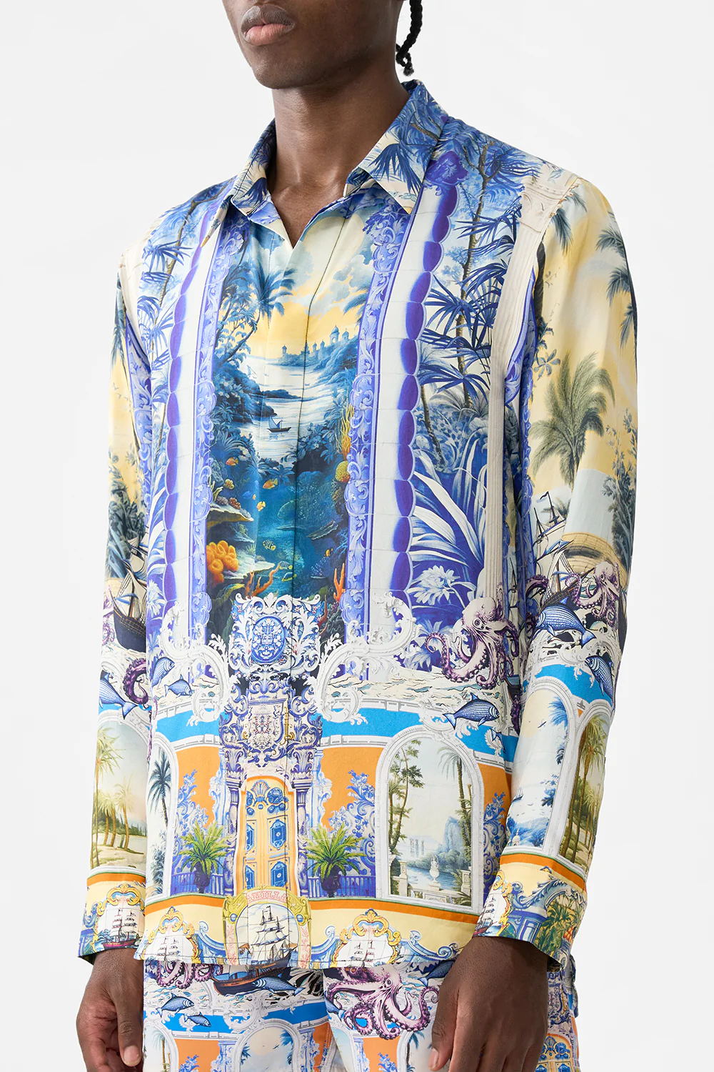 LONG SLEEVE HIDDEN PLACKET SHIRT SONG OF SAINT ANTHONY - Image 5