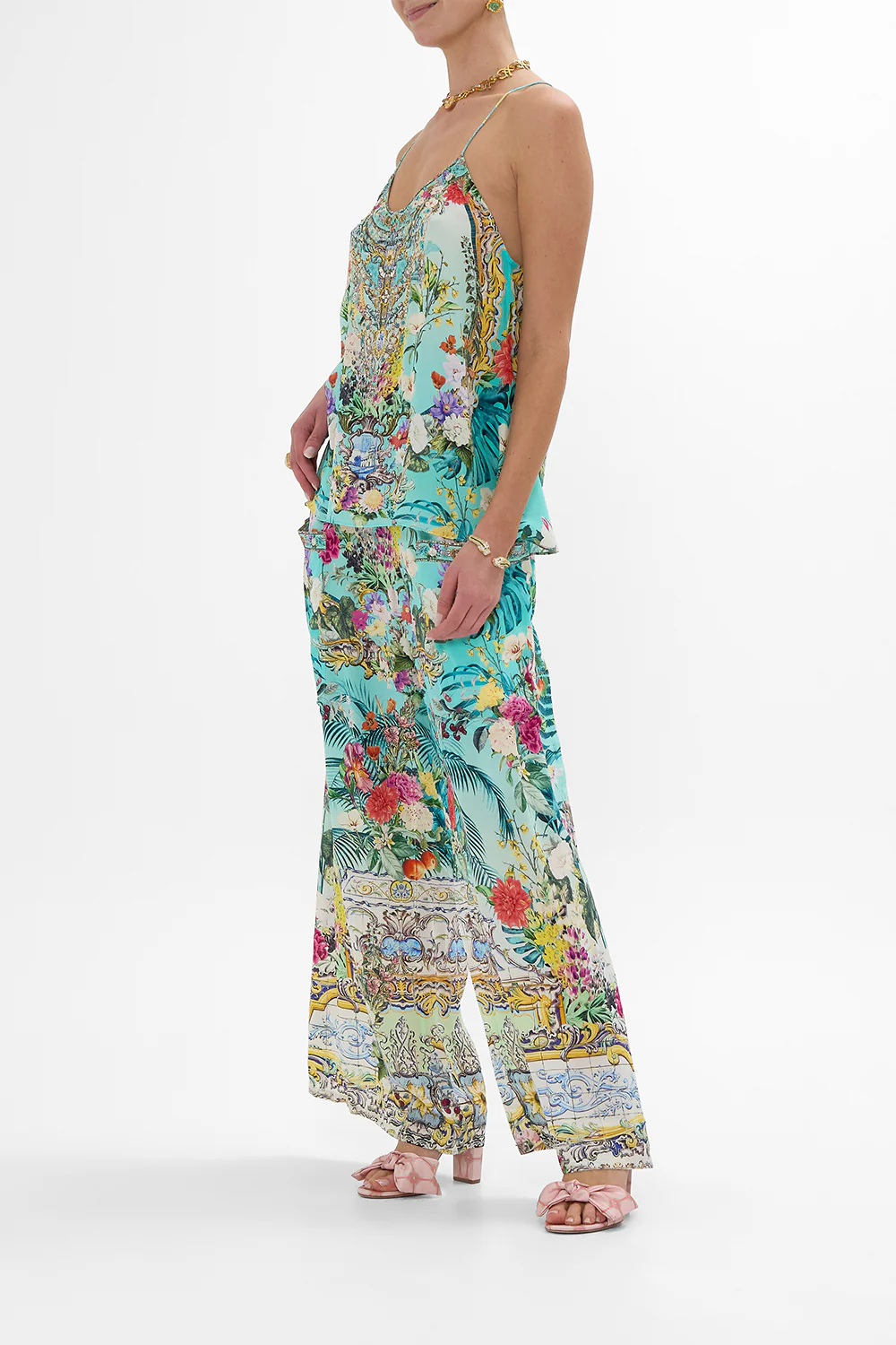 WIDE LEG TROUSER WITH FRONT POCKETS GARDENS OF QUELUZ - Image 4