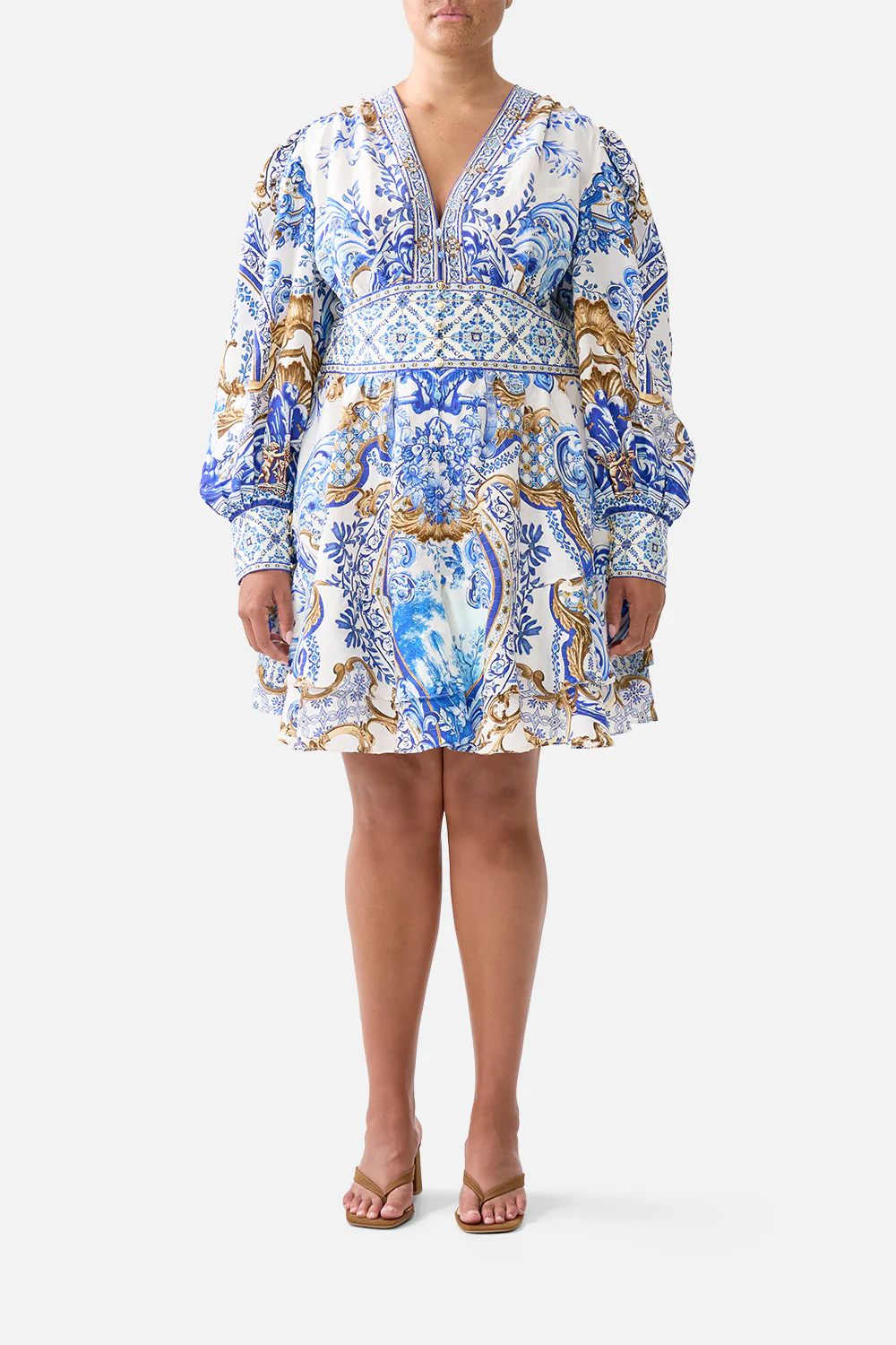 BUTTON FRONT FRILL DRESS AZUL ADVENTURES - Image 8