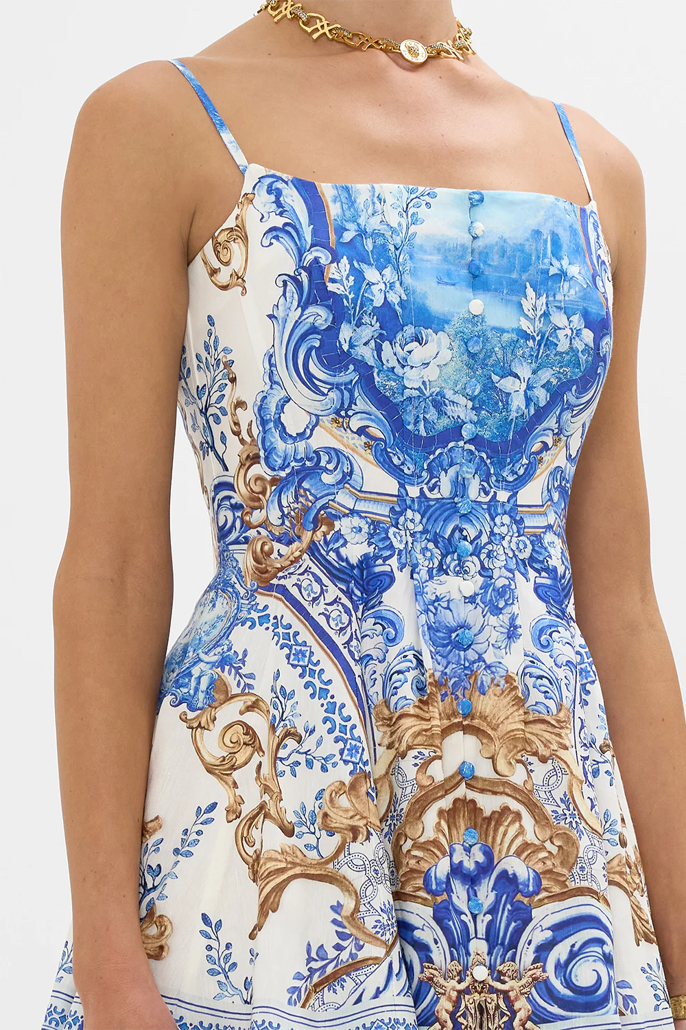 CORSET DRESS WITH SHORT FLARED SKIRT AZUL ADVENTURES - Image 6
