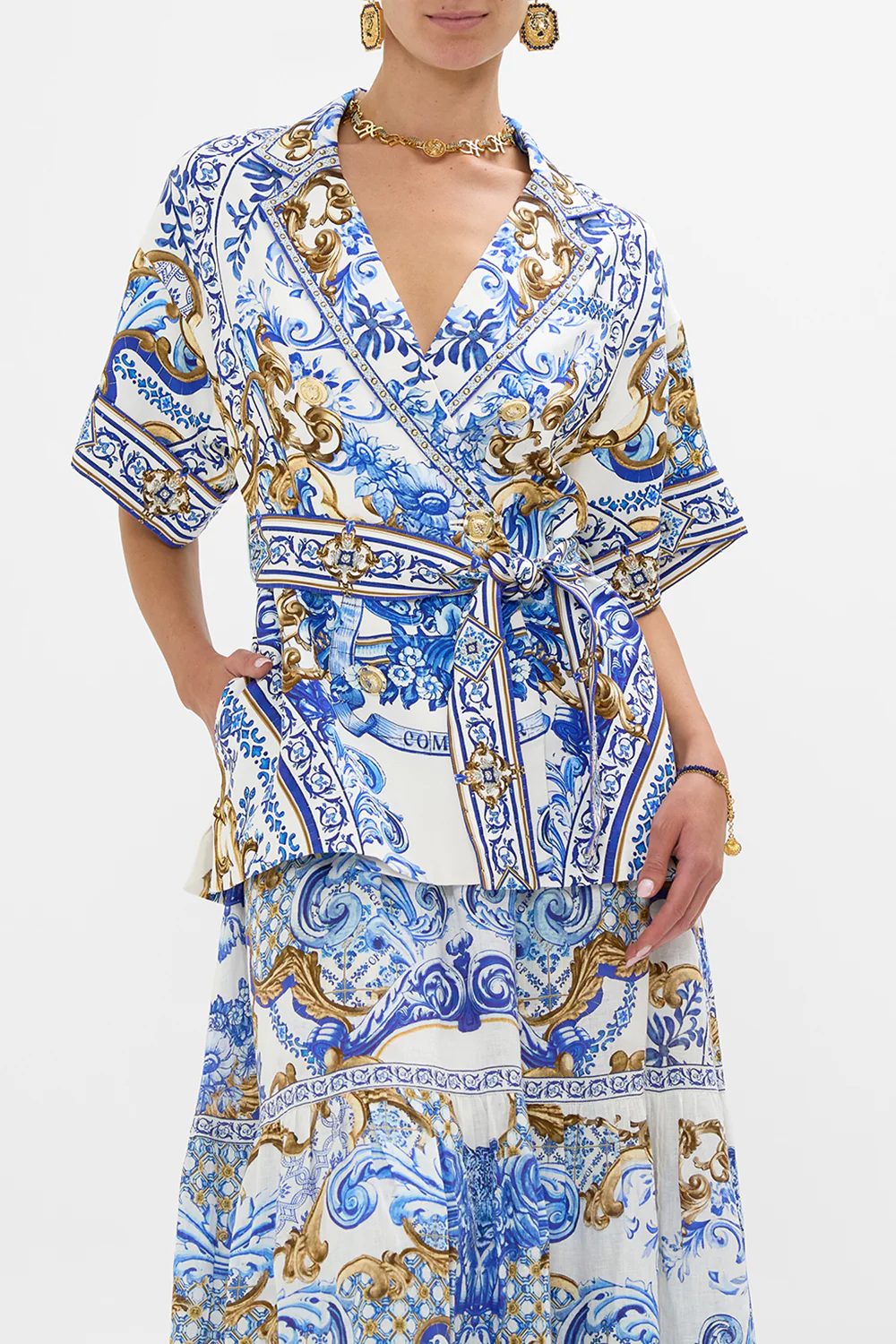 DOUBLE BREASTED SHORT SLEEVE JACKET AZUL ADVENTURES - Image 5