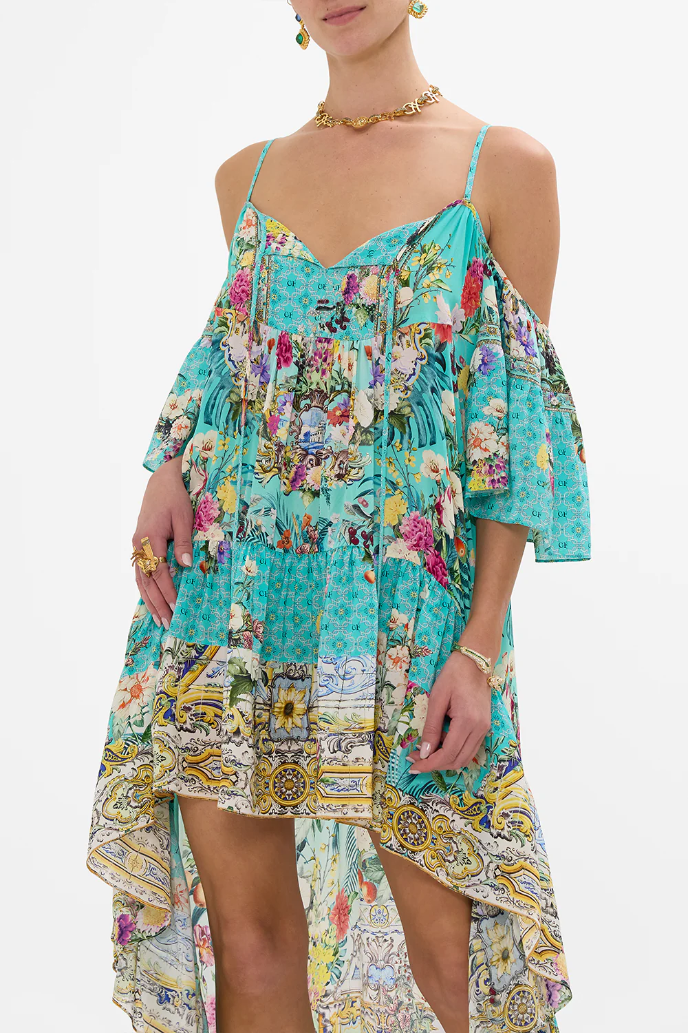 COLD SHOULDER HIGH LOW DRESS GARDENS OF QUELUZ - Image 5
